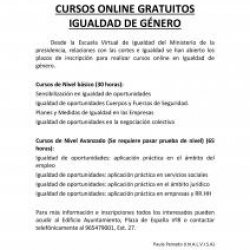 CURSOS ONLINE GRATUITOS DE IGUALDAD DE GÉNERO