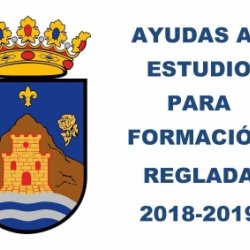 AYUDAS AL ESTUDIO PARA FORMACIÓN REGLADA (+3 años), Curso 2018-2019