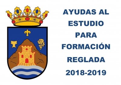 AYUDAS AL ESTUDIO PARA FORMACIÓN REGLADA (+3 años), Curso 2018-2019